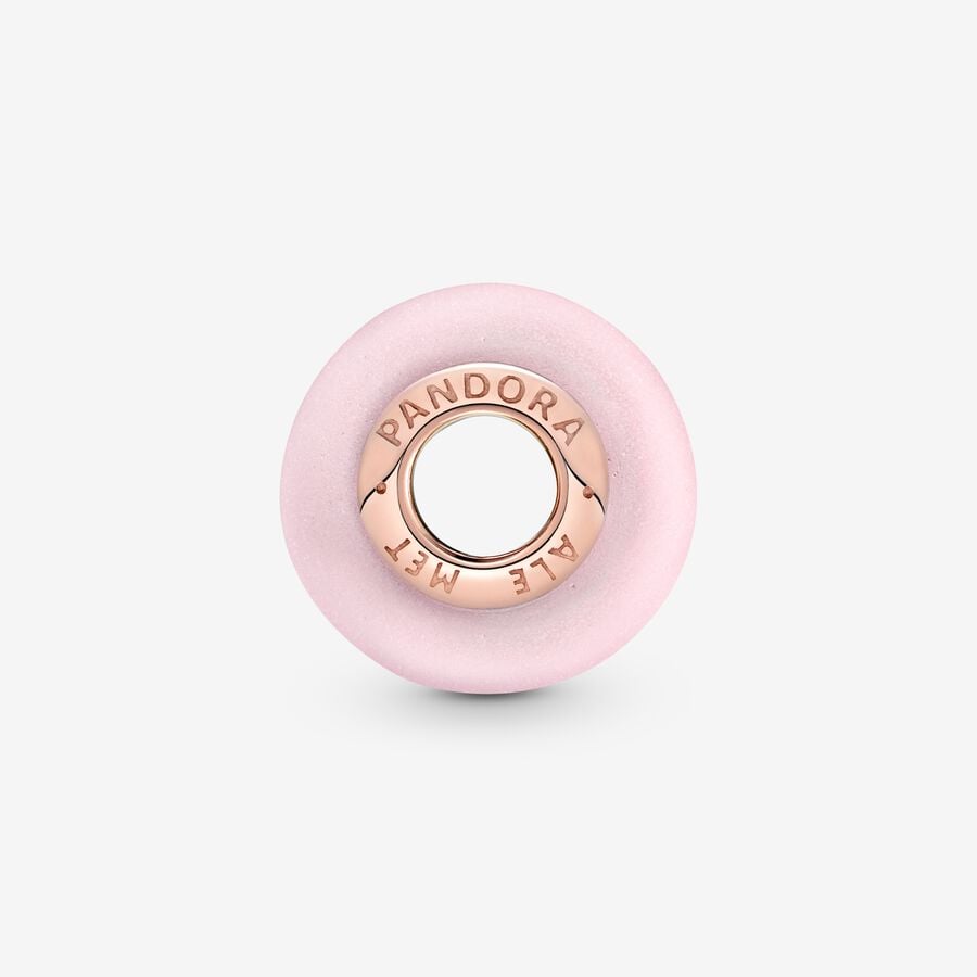 Pandora Matte Pink Murano Glass Charm