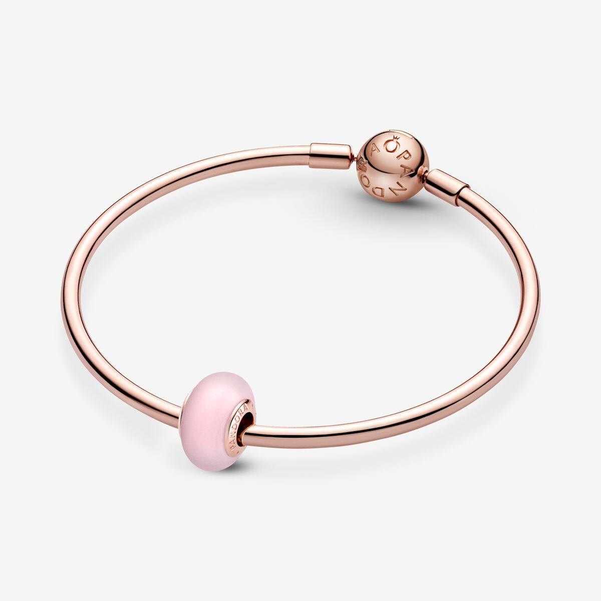 Pandora Matte Pink Murano Glass Charm