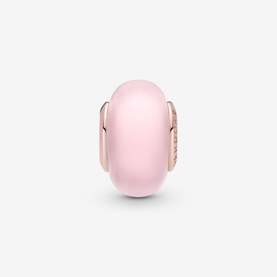 Pandora Matte Pink Murano Glass Charm
